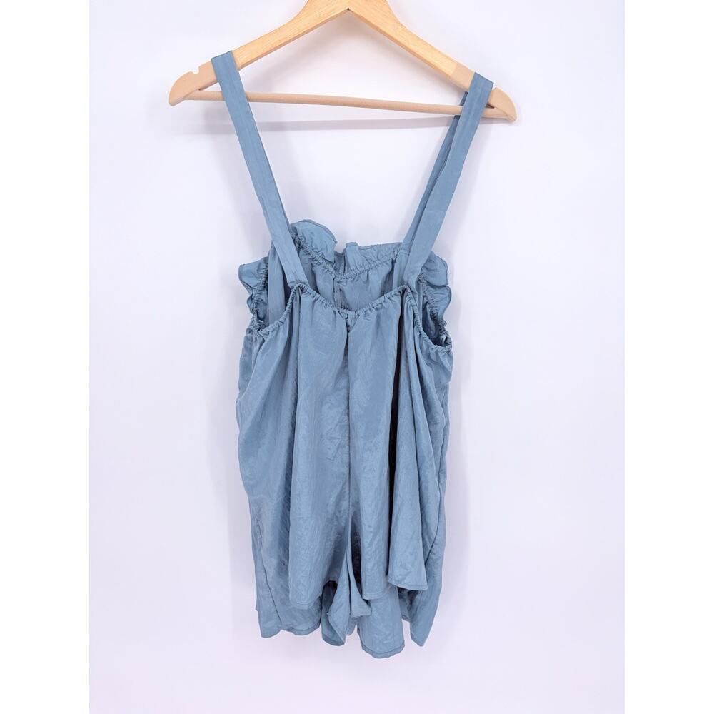 Free People Intimately Forever Young Romper Blue Bow Front Open Back Small - Picture 4 of 14